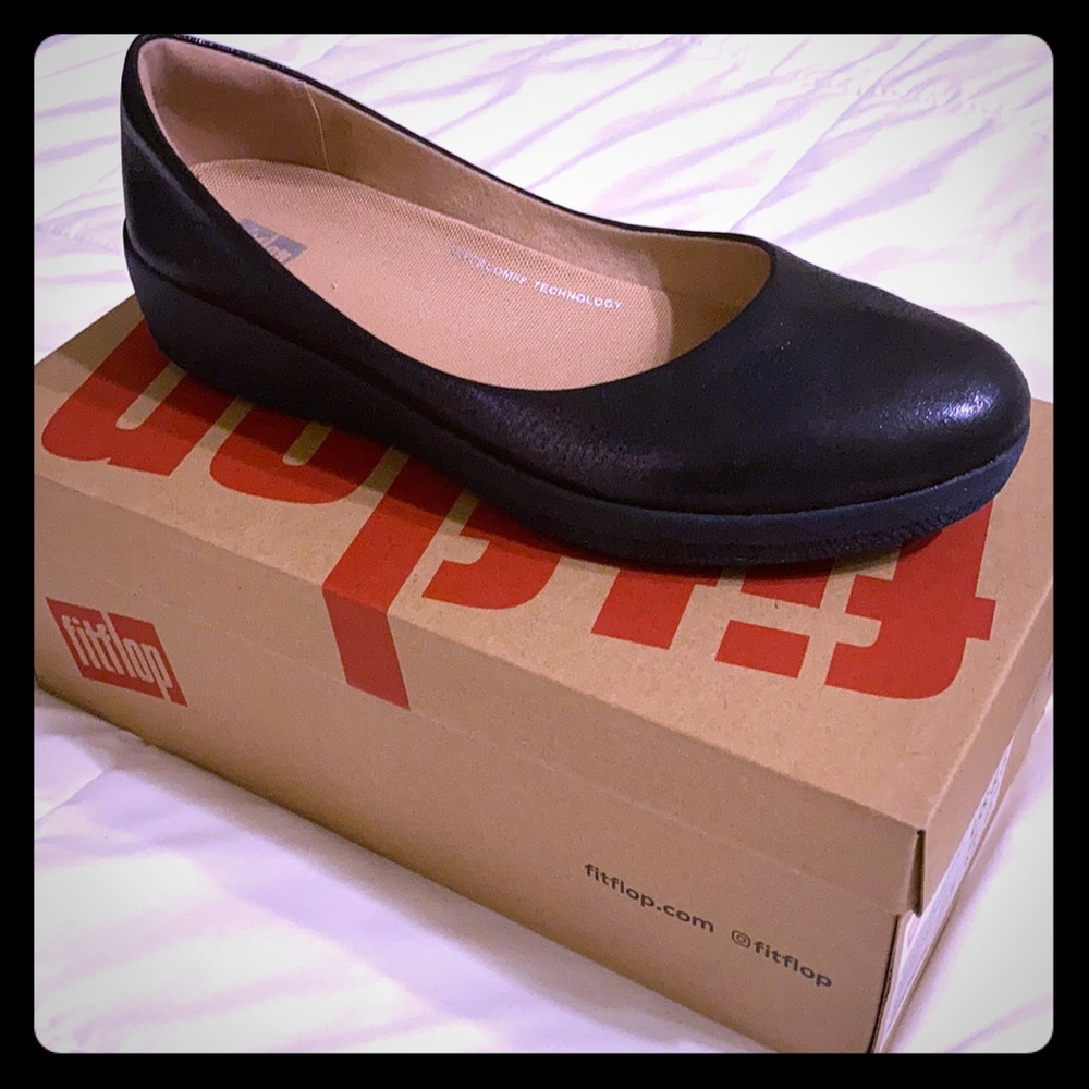 FitFlop SuperBallerina Glitzy Midnight Navy 8.5
